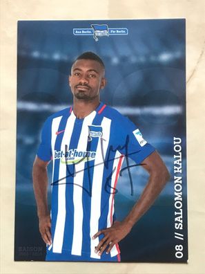 Salomon Kalou Hertha BSC Berlin Autogrammkarte orig signiert Fußball #5606