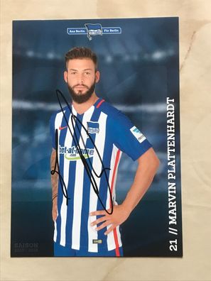 Marvin Plattenhardt Hertha BSC Berlin Autogrammkarte orig signiert Fußball #5617