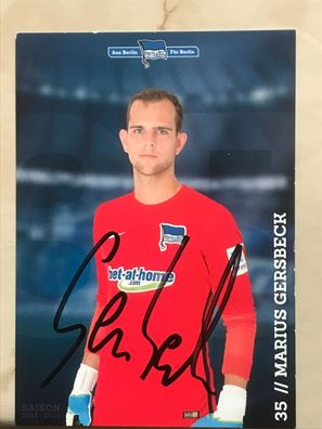 Markus Gersbeck Hertha BSC Berlin Autogrammkarte orig signiert Fußball #5628