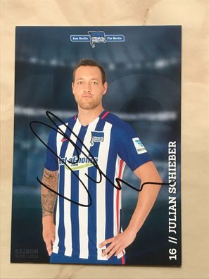 Julian Schieber Hertha BSC Berlin Autogrammkarte orig signiert Fußball #5613