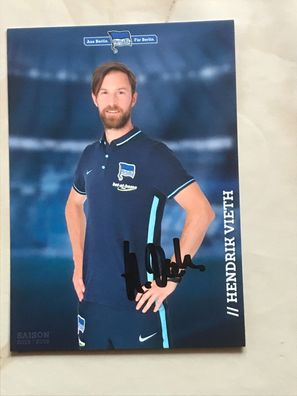 Hendrik Vieth Hertha BSC Berlin Autogrammkarte orig signiert Fußball #5633