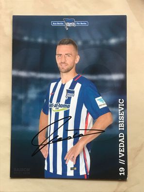 Vedad Ibisevic Hertha BSC Berlin Autogrammkarte orig signiert Fußball #5615
