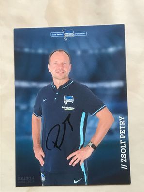 Zsolt Petry Hertha BSC Berlin Autogrammkarte orig signiert Fußball #5631