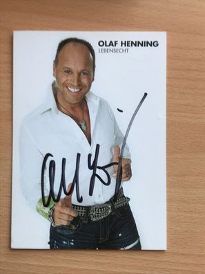 OLAF Henning - Autogrammkarte - Schlager - orig. signiert #1514