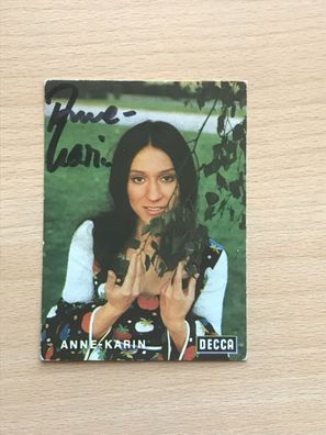 Anne-Karin kleine Autogrammkarte orig. signiert - TV FILM MUSIK - #1819