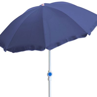 Runder Sonnenschirm Gartenschirm Schirm Sonnenschutz blau Ø2m knickbar UV
