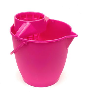 Putzeimer 10l Rosa Pink Oval Eimer Wischeimer mit Presse Kunststoff Wassereimer