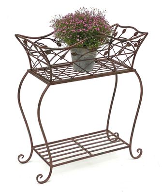 DanDiBo Blumenständer mit Korb Blumenkasten Braun 66 cm 93980 S Pflanzenkasten M