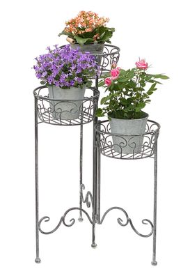 DanDiBo Blumentreppe Metall Rund 75 cm Blumenständer mit 3 Körbe 96012 Blumenstä