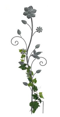 DanDiBo Rankhilfe mit Blumen Rankgitter aus Metall H-110 cm Kletterhilfe 96014 R