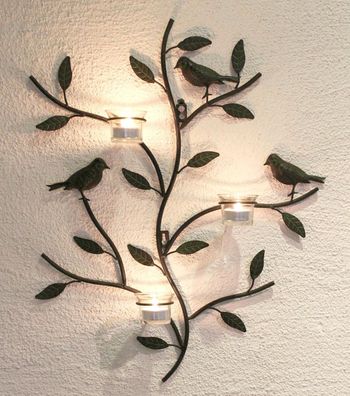 Wandteelichthalter 131002 Teelichthalter Metall 57 cm Wandleuchter Kerzenhalter
