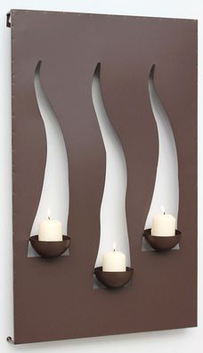Wandleuchter Flamme 133 für 3 Kerzen Kerzenleuchter Wandkerzenhalter aus Metall
