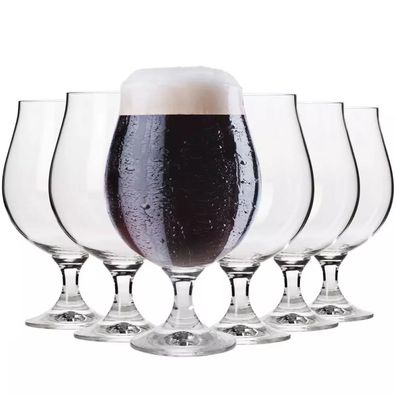 Krosno Elite Gläser für Dunkel Stout Bier Snifter| Set 6 | 500 ml | Spülmaschine