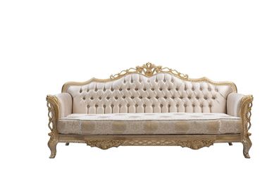 Sofa 3 Sitzer Wohnzimmer Couch Klassiker Design Luxus Sofa Textil Neu