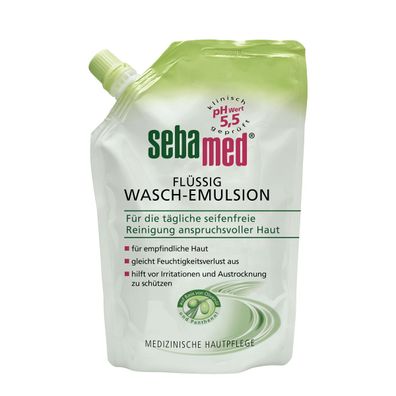 Sebamed Seifenfreie flüssig Wasch Emulsion Olive Nachfüllneutel 400ml