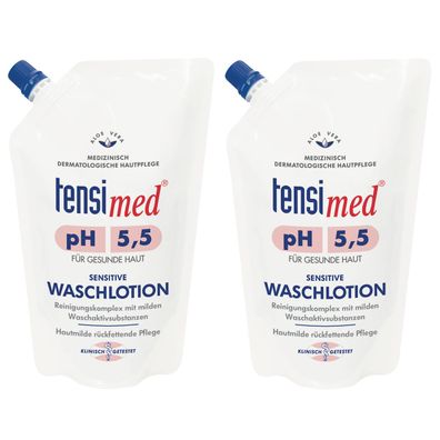 Tensimed Waschlotion mild mit Aloe Vera Nachfüllbeutel 1000ml 2er Pack