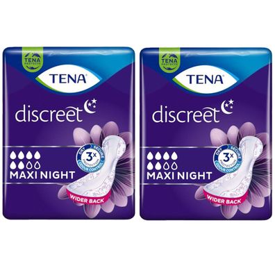 Tena Discreet Maxi Night Hygieneeinlage Blasenschwäche 6 Stk 2er Pack