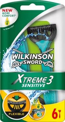 Wilkinson Sword Xtreme 3 Sensitive 3 Klingen-Komfort-Rasierer