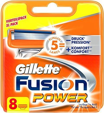 Gillette Fusion Power Rasierklingen, 8 Stück