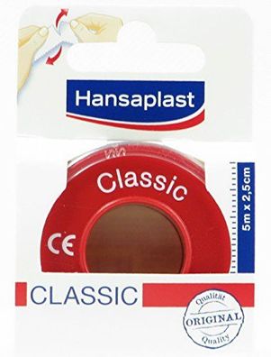 Hansaplast Classic Fixierpflaster starke Klebekraft 5mx2,5cm 3er Pack