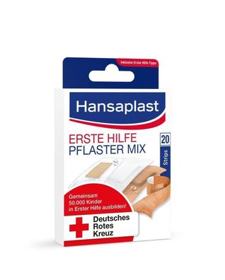 Hansaplast DRK Mix Pack für jede Wunde geeignet, Mischung aus 20 Pflastern