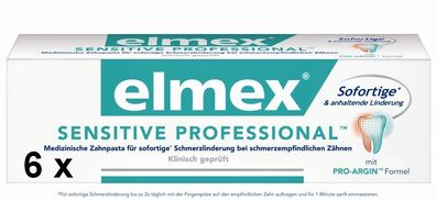 Elmex Sensitive Professional Zahnpasta perfekte Mundhygiene 75ml 6er Pack