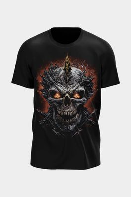 Wild glow in the Dark Design mit Gangster-Reiter-Totenkopf T shirt Design