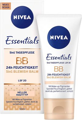 Essentials Nivea 5in1 Getönte Tagespflege BB für helle Hauttypen 50ml