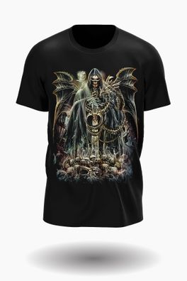 Wild Glow in the Dark totenkopf soul reaper mit Dragon T-shirt
