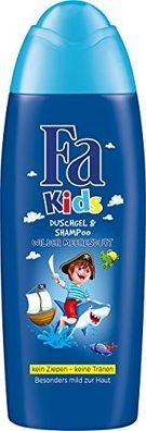Fa Kids Duschgel und Shampoo Wilder Meeresduft 250ml 6er Pack
