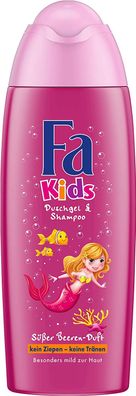Fa Kids Duschgel und Shampoo, Meerjungfrau, 6er Pack (6 x 250 ml)