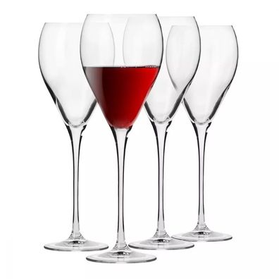 Krosno Perla Gläser für Wein Rotwein | Set 4 | 480 ml | Spülmaschine