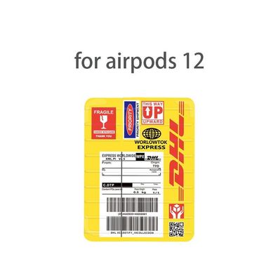 Kreativ Express Etikett Hülle Schutzhülle für Apple AirPods 1/2 AirPods Pro Gelb01