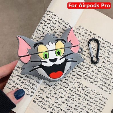 Cartoon Tom and Jerry Katze Maus Hülle Schutzhülle für Apple AirPods Pro