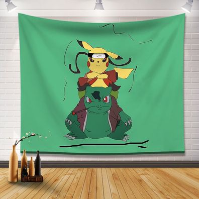 Pokemon Pikachu Raichu Wandteppich Eevee Bulbasaur Tapestry Wall Hintergrund Tuch