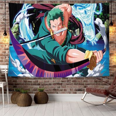 One Piece Zoro Wandteppich Luffy Sanji Hintergrund Tuch Fotorequisiten Tapestry Der