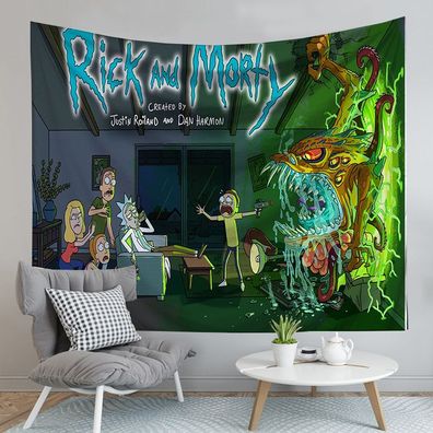 Rick Morty Wandteppich Tapestry Wohnkultur Wall Der Fotorequisiten Hintergrund Tuch