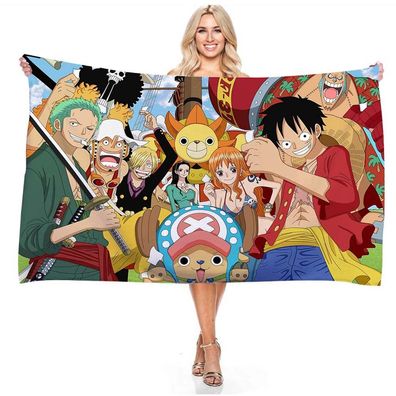 Anime One Piece Luffy Zoro Nami Sanji Strandtuch Ace Chopper Badetücher Pool Handtuch