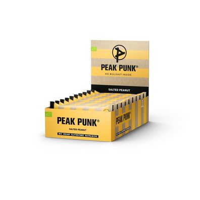 38,33 €/ Kg | Peak Punk BIO Organic Oat Flapjack SALTED PEANUT 12x60g