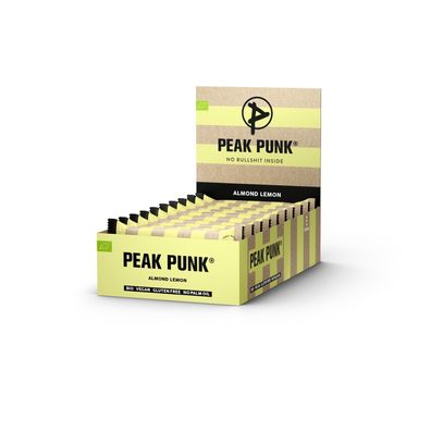 51,12 €/ Kg | Peak Punk BIO Organic Energy Bar ALMOND LEMON 15x38g