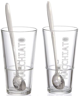 Ritzenhoff und Breker Latte Macchiato Gläser Lena mit Löffel 4teilig