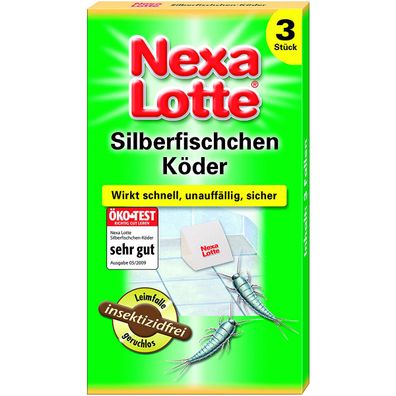 Nexa Lotte Silberfischchen Köder Leimfalle geruchlos 3 Stück