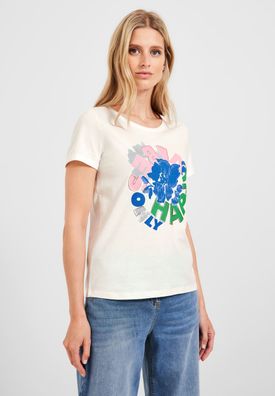Cecil T-Shirt mit Fotoprint in Vanilla White
