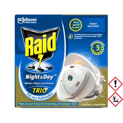 Raid Night Day Trio Insektenstecker 1 Stecker und Nachfüller