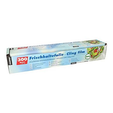 Papstar Frischhaltefolie PVC mit Schneidesystem 300 m x 45 cm 1 Stück