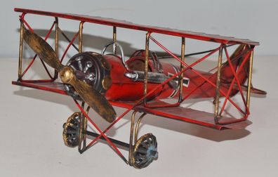 Blechflugzeug Modellflugzeug Oldtimer Marke Fokker Roter Baron Modell L 38 cm