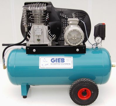 GIEB - Kompressor 600 / 90 - 11. ölgeschmierter Kolbenkompressor 11bar 3kw 400V