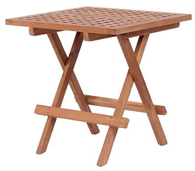 Beistelltisch Devon Teak Eckig Terrasse Garten Balkon Outdoor Indoor