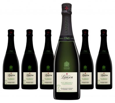 6 x Champagne Lanson Le Green Label Organic Brut