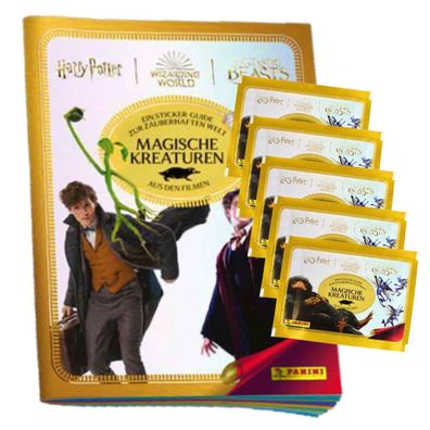 Panini Harry Potter Sticker - Magische Kreaturen (2023) - 1 Album + 5 Tüten Sammel...